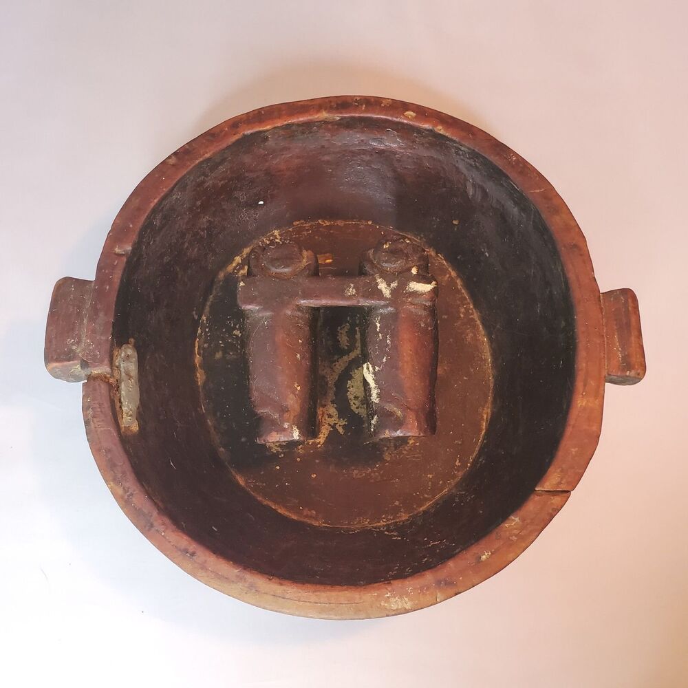 Antique Hand-Carved Wood Quero Chicha Maize Beer Bowl Quechua Bolivia Aymara